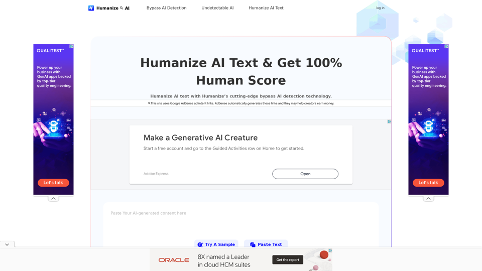 Humanize AI - Get a Free AI Humanizer and Achieve a 100% Human Score