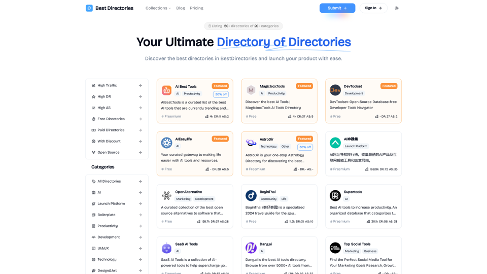 Best Directories - Your Ultimate Directory of Directories