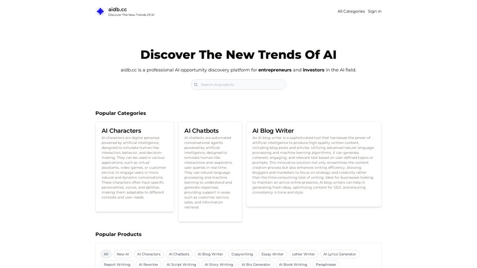 Aidb.cc - Explore the Latest Developments in Artificial Intelligence