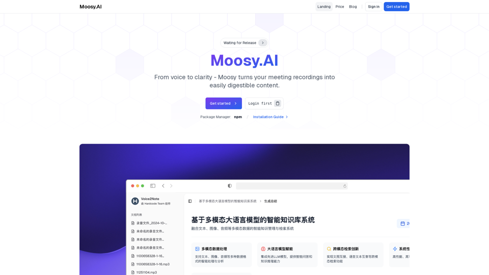 Moosy.AI - The Best AI Notepad for Meetings