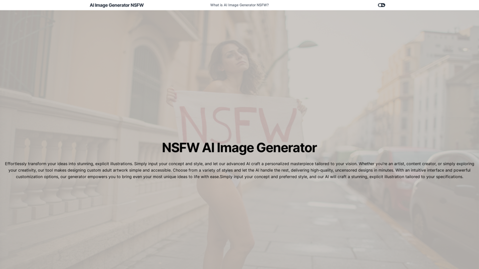 NSFW AI Image Generator - Unleash Your Imagination with Artificial Intelligence