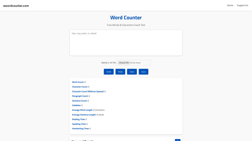 Word Counter — Count Words and Characters