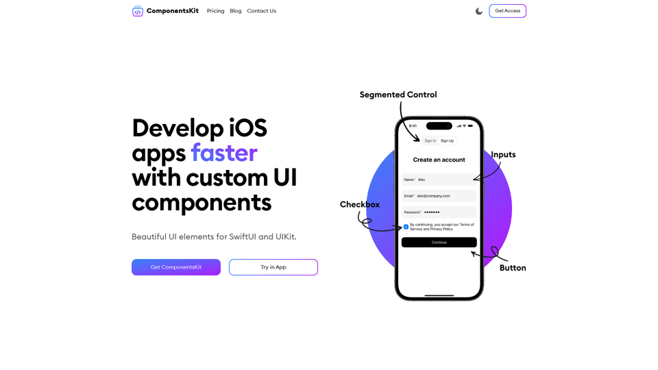 ComponentsKit - UI Components for UIKit and SwiftUI