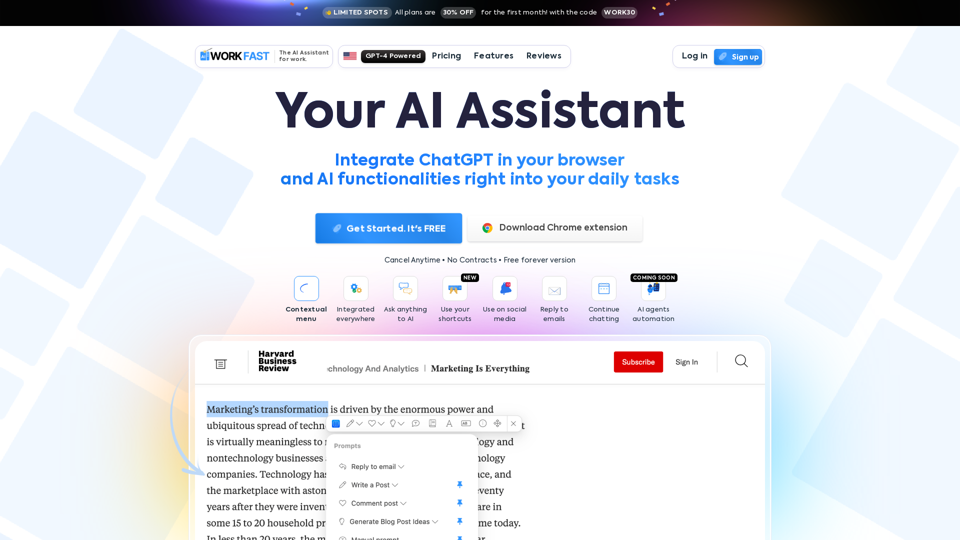 Work Fast Sidebar Assistant for Work - Work Fast