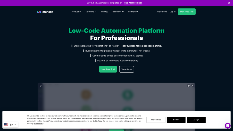 Latenode: Low-Code Integration and Workflow Automation Platform